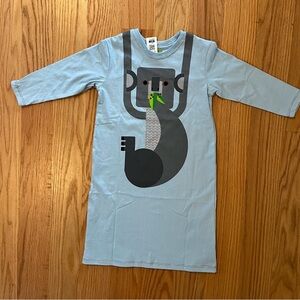Light Blue Kids dress with Monkey Graphic
